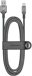 Кабель USB Momax DL13D MFI 12W 2.4A 2M Lightning Cable Grey