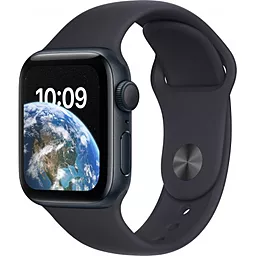 Смарт-часы Apple Watch SE 2022 GPS 40mm Aluminium Case with White Sport Band - Regular Midnight (MNJV3UL/A)