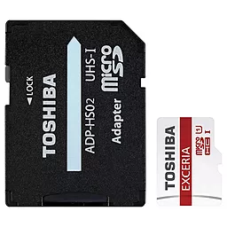 Карта памяти Toshiba microSDHC 16 GB Exceria Class 10 UHS-I U1 + SD-адаптер (THN-M302R0160EA)