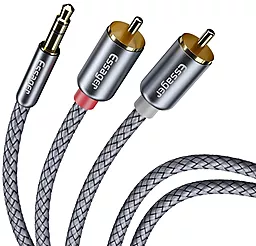 Аудио кабель Essager Aux mini Jack 3.5 mm - 2хRCA M/M Cable 2 м gray - миниатюра 2