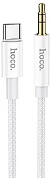 Аудио кабель Hoco UPA19 Aux mini Jack 3.5 mm - USB Type-C M/M Cable 1 м silver