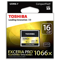 Карта памяти Toshiba Compact Flash 16GB Exceria Pro 1066X UDMA 7 (CF-016GSG(BL8) - миниатюра 2