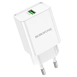 Сетевое зарядное устройство Borofone BN5 Jingrui 18W USB QC3.0 White