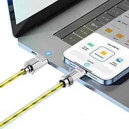 Кабель USB Hoco Solid silicone U113 12W 2.4A Lightning Cable Gold - миниатюра 2
