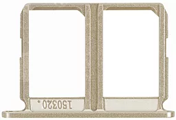 Держатель (лоток) Сим карты Samsung Galaxy S6 G920 Dual SIM Gold - миниатюра 2