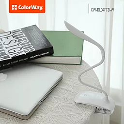 Настольная LED лампа ColorWay Flexible & Clip (CW-DL04FCB-W) - миниатюра 7