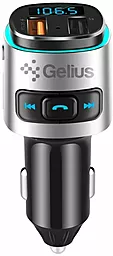 Автомобильное зарядное устройство с FM-модулятором и быстрой зарядкой Gelius Pro RGB QC3.0 BT5.0 GP-FMT040 3A Black/Silver - миниатюра 2