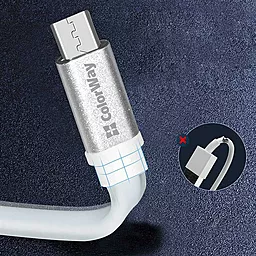 Кабель USB ColorWay 12w 2.4a 0.25m micro USB cable white (CW-CBUM-MUM25W) - миниатюра 6