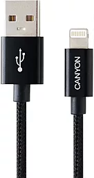 Кабель USB Canyon 10w 2a Lightning cable black (CNE-CFI3B)