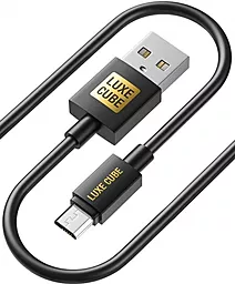 Кабель USB Luxe Cube 3A 2M micro USB Cable Black - миниатюра 2