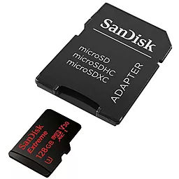 Карта памяти SanDisk microSDXC 128 GB Extreme Class 10 UHS-I U3 V30 + SD Adapter (SDSQXVF-128G-GN6MA) - миниатюра 2
