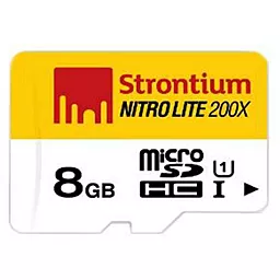 Карта памяти Strontium microSDHC 8GB Nitro Lite 200X Class 10 UHS-I U1 + SD-адаптер (SRL8GTFU1) - миниатюра 3