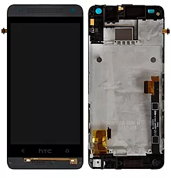 Дисплей HTC One mini (601n) з тачскріном і рамкою, Black
