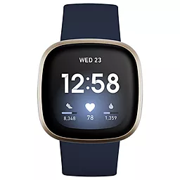 Смарт-часы Fitbit Versa 3 Midnight/Soft Gold Aluminum (FB511GLNV) - миниатюра 3
