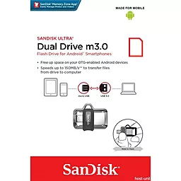 Флешка SanDisk 128GB Ultra Dual Black USB 3.0 OTG (SDDD3-128G-G46) - миниатюра 6