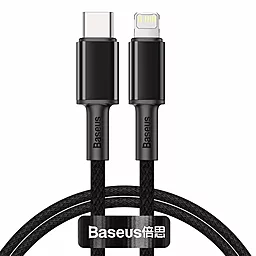 Кабель USB PD Baseus High Density Braided 20W USB Type-C - Lightning Cable Black (CATLGD-01)
