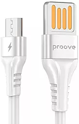 USB Кабель Proove Double Way Silicone 12W 2.4A micro USB Cable White