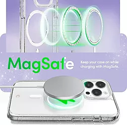 Чехол + Защитное стекло (2шт) Spigen Cyrill Shine Mag для Apple iPhone 14 Pro Max Glitter Clear (ACS04875) - миниатюра 2