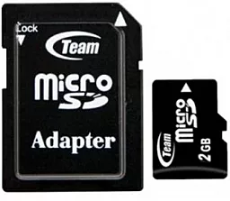 Карта памяти Team microSD 2GB + SD-адаптер (TUSD2G03)