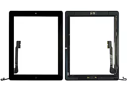 Сенсор (тачскрин) Apple iPad 3 (A1416, A1430) (полный комплект с кнопкой Home) Black