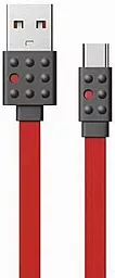 Кабель USB Remax Proda Lego USB Type-C Cable Red (PC-01a)