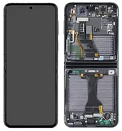 Дисплей Samsung Galaxy Z Flip 5 F731 (внутренний) с тачскрином и рамкой, сервисный оригинал, Black