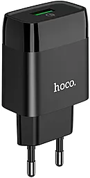 Сетевое зарядное устройство с быстрой зарядкой Hoco C72Q Glorious 18W 3A + USB-C Cable Black - миниатюра 5