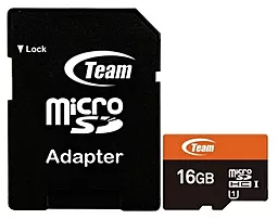 Карта памяти Team microSDHC 16GB UHS-I U1 + SD-адаптер (TUSDH16GUHS03)