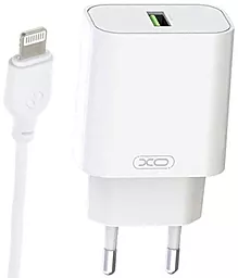 Сетевое зарядное устройство XO L112 18W QC3.0 USB-A + Lightning cable White