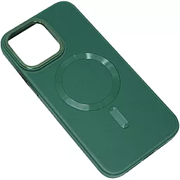 Чехол Epik Bonbon Leather Metal Style with MagSafe для Apple iPhone 14 Pro Max Pine Green - миниатюра 3