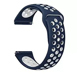 Змінний ремінець для розумного годинника Nike Style для Xiaomi Amazfit Bip/Bip Lite/Bip S Lite/GTR 42mm/GTS/TicWatch S2/TicWatch E (705707) Blue White