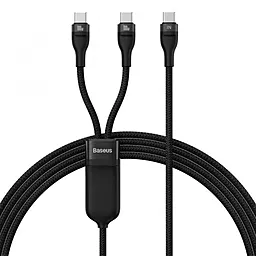 USB PD Кабель Baseus Flash Series 100w 5a 1.5m 2-in-1 USB Type-C to Type-C/Type-C cable black