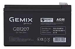 Аккумуляторная батарея Gemix 12V 7AH (GB1207), Black, AGM - миниатюра 2