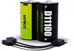 Аккумулятор Verico Loop Energy D (R20) 7400mAh USB Type-С 1.5V Li-ion 2шт. (1BTOV-A5N0A2-NN)