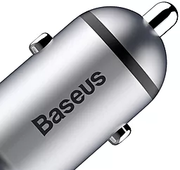 Автомобильное зарядное устройство Baseus Little Giant metal 2USB 3,4A Silver - миниатюра 5