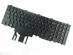 Клавіатура для ноутбуку Dell Latitude E5550 E5570 без рамки підсвітка клавіш чорна