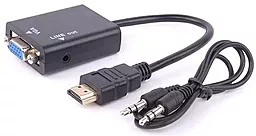 Видео конвертер EasyLife HDMI to VGA + 3.5mm audio Black