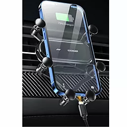 Автодержатель Essager Vios Gravity Car Mount Phone Holder Black (EZJZL-WC01) - миниатюра 2