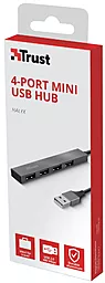 USB хаб Trust Halyx Aluminium 4-Port Mini USB Hub Gray - миниатюра 5