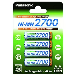 Аккумулятор Panasonic AA (R6) High Capacity 2700mAh 4шт (BK-3HGAE/4BE)