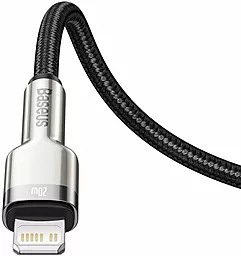 Кабель USB PD Baseus Cafule Metal 20W 2M USB Type-C - Lightning Cable Black (CATLJK-B01) - миниатюра 5