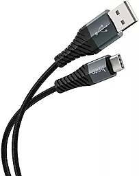 Кабель USB Hoco X38 Cool USB Type-C 3A Black - миниатюра 3