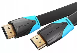 Видеокабель Vention Flat HDMI v2.0 4k 60hz 1m black (VAA-B02-L100) - миниатюра 2