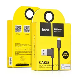Кабель USB Hoco UPM10 L-Shape micro USB Cable Black - миниатюра 2