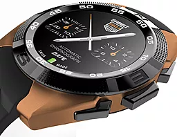 Смарт-часы SmartWatch NO.1 G5 Gold with Black strap - миниатюра 4
