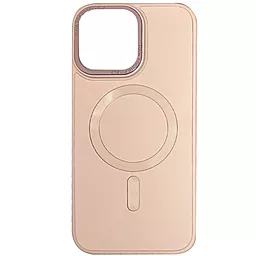 Чехол Epik Bonbon Leather Metal Style with MagSafe для Apple iPhone 12, iPhone 12 Pro Light Pink