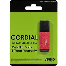 Флешка Verico USB 4Gb Cordial (VP16-04GRV1E) Red - мініатюра 2