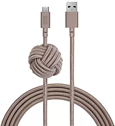 USB Кабель Native Union Night USB-A to USB Type-C 3m Taupe (NCABLE-KV-AC-TAU)