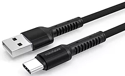 Кабель USB MakeFuture Denim USB Type-C 5A Black (MCB-CD2GR)