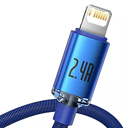 Кабель USB Baseus Crystal Shine Series 2.4A 1.2M Lightning Cable  Blue (CAJY000003) - миниатюра 2